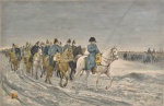 Jean-Louis Ernest Meissonier (1815 - 1891 )- Napoleão e seu exército, gravura datada 1864, assinada E Meissonier, cid, 34 x 51 cm. NOTA: https://pt.wikipedia.org/wiki/Ernest_Meissonier