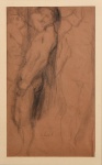 Eliseu D'Angelo Visconti (1866 - 1944) Nu masculino, desenho à carvão, assinado, 42 x 25 cm. NOTA: ELISEU Visconti. In: ENCICLOPÉDIA Itaú Cultural de Arte e Cultura Brasileira. São Paulo: Itaú Cultural, 2025. Disponível em: http://enciclopedia.itaucultural.org.br/pessoas/2610-eliseu-visconti. Acesso em: 17 de maio de 2025. Verbete da Enciclopédia.ISBN: 978-85-7979-060-7