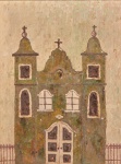 Fachada de Igreja, sem assinatura ost, 60 x 45 cm.