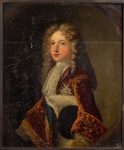 Retrato de Nobre Figura Infantil - Pintura europeia, sem assinatura em osm 43 x 35 cm.