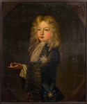 Retrato de Nobre Figura Infantil - Pintura europeia, sem assinatura em osm 43 x 35 cm.
