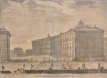 Gravura - Vue du Palais Borghese, 40 x 50 cm.