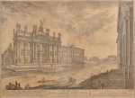 Reprodução - Vue de L'Eglise de St Jean de Latran, 39 x 53 cm.