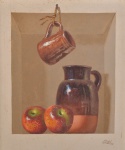 L. F. Prieto - Sem título, ost, datado 1990 e assinado cid, 48x 43 cm.