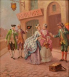 P. Verdier - Pintura europeia, assinada cid,  ost 48 x 64 cm.
