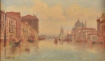 Karl Kaufmann (German, 1843-1901) - Vista de Veneza, ost assinado com seu pseudônimo L. Bertini no cie, 30 x 51 cm. NOTA: https://www.christies.com/en/lot/lot-5101958