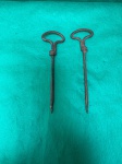 VerrumaAntigo par de Verrumas, brocas de mercenária, utilizadas para fazer perfurações na madeira. Como se encontram nas fotos medindo 14 cm de comprimento.  