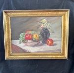 Rob. panitzgch de 1914Belíssima pintura a óleo de Rob. panitzgch de 1914, com cena de natureza morta. A pintura retrata uma tigela de frutas.assinada em CIDComo se encontra nas fotos medindo 67cm X 51cm.   