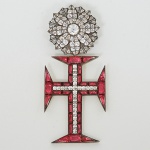 ORDEM DE CRISTO - Magnífica, rara e excepcional comenda em prata e Minas Novas, medindo 10,5 cm. Séc