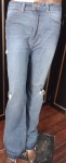 BLUESTEEL - Linda calça jeans flare ; cós alto . Tamanho : 46