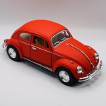 KINSMART - VOLKSWAGEN - CLASSICAL- 1967   FUSCA MATTE - Linda miniatura de metal, articulada, fricção, na cor vermelho fosco. Escala  1:32. Medidas: 4 cm de altura x 12 cm de comprimento x 5 cm de largura.