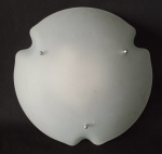 Lustre Plafon de teto  , vidro ondulado fosco . Medindo : 35 x 35 x 11 cm .