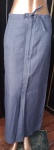 ZARA - Saia longa azul marinho , tecido estilo Brin . Tamanho : 8 , veste 40 .