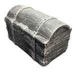 Baú porta joias confeccionado em resina para decorar o seu ambiente. Material resistente com excelente acabamento, rico em detalhes, produzido de modo semi artesanal, com pintura realizada a mão. Medidas: Altura: 7,4 cm. Largura: 8 cm. Comprimento: 12,5 cm.