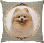 Capa para almofada com zíper invisível, feita em oxford com impressão frente e verso do cachorro Lulu da Pomerânea. Tecido Oxford 100% Poliéster. Dimensões da Capa: 45 cm X 45 cm. Não acompanha enchimento.