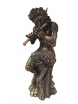 Escultura em resina representando fauno, homem bode, riqueza de detalhes na peça. Medindo 23 x 8 x 8 cm.
