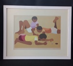 Serigrafia 62/100 de Paulo Guimarães . Moldura nova . Medida total : 79 x 64 cm.
