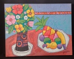 Tela de Joubert Pantaneiro OST . Sem moldura , como todo sua obra . Medindo : 54 x 70 cm .