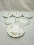 Lote de 6 pires de chá, sendo 3 porcelana polonesa, 1 Schmidt e 2 em vidro termo-rey. Medindo o maior 15,5cm de diâmetro.