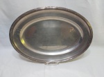 Travessa oval rasa em prata 90 Wolff, modelo X. Medindo 42cm x 30cm.