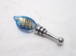 Linda rolha para vinho em vidro de murano com pó de ouro. Medindo 13cm de comprimento.
