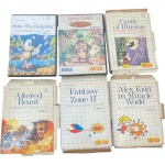 6 Jogos de Master System - 2 Mega, "Taz Mania", "Sonic The Hadgehog", "Altered B