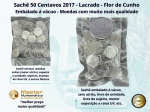 Sachê 50 Centavos 2017 V-562 - Lacrado com 50 Moedas - Flor de Cunho - Embalado a Vácuo para uma melhor preservação, evitando atrito entre as moedas, umidade, sujeira e outros fatores externos.