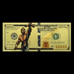 CEDULA FANTASIA MARVEL BANHADA A OURO 100 DOLARES - NAMOR