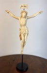 INÉDITO !! Grande Cristo Crucificado escultura  Europeia, em Marfim com caraterísticas do fim do Séc