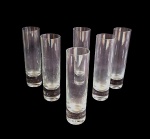 Lote composto por 6 ( seis) copos para vodka, em vidro.