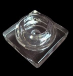 Antigo tinteiro em vidro, Capitol Patented.  Medida 9x9x 5 cm