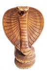 Escultura de cobra, ricamente esculpida em madeira, com detalhes realista. Medidas 20cm.