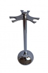 Porta cachimbos em metal cromado.