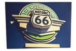 Grande quadro decorativo "HISTORIC 66". Medida 70x50cm.