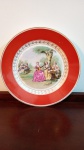 Prato decorativo Antigo de porcelana  cena  Galante