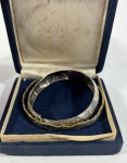 Lote composto por um belo bracelete e uma pulseira mexicanaambas em prata de lei - dim - 7x6 e 7x7 