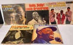 Lote com 5 LP’s Louis Armstrong - `Porgy And Bess` / `Hello, Dolly!` / `Louie and the Dukes of Dixieland` /  `Louis Armstrong e Seus Hot Seven` /  `What a Wonderful World`
