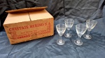 Conjunto com 12 Taças para aperitivo  Hering fabricadas em Blumenau medindo 12 cm por 6 cm de diâmetro.