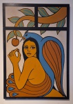 Flávio Roberto Tavares de Melo (João Pessoa, 15 de fevereiro de 1950) serigrafia sobre papel representando figura feminina com pássaro numerada 74 de 100 e medindo 63 cm por 46 cm, apresenta pequenas faltas visíveis nas fotos.