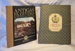 Livro Antigas Fazendas de Café da Província Fluminense medindo 37 cm por 27 cm.
