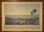 Reprodução de gravura medida interna 46 cm por 64 cm e total emoldurada e envidraçada medindo 60 cm por 80 cm.