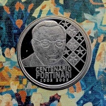 Moeda de Prata do Brasil - 2 Reais - Centenario do Nascimento de Candido Portinari - com inscrição P