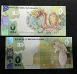 2 Cédulas de ZERO REAL - Ambas FLOR DE ESTAMPA