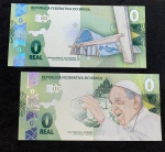 2 Cédulas de ZERO REAL - Ambas FLOR DE ESTAMPA