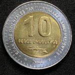 10 Pesos Uruguayos - 2000 - Bimetálica - FLOR DE CUNHO - Uruguai