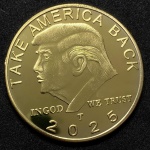 DONALD TRUMP 2025 - 47th Presidente of the United States - Medalha BANHADA A OURO - USA - FLOR DE CUNHO