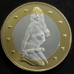 6 Euros `SEX EUROS` - Posições Eróticas - Coleção com 34 tokens - Bimetálica - FLOR DE CUNHO