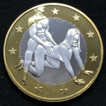 6 Euros `SEX EUROS` - Posições Eróticas - Coleção com 34 tokens - Bimetálica - FLOR DE CUNHO
