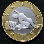 6 Euros `SEX EUROS` - Posições Eróticas - Coleção com 34 tokens - Bimetálica - FLOR DE CUNHO