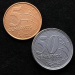 LETRA A - 5 e 50 Centavos 2019 Letra A - Ambas Flor de cunho